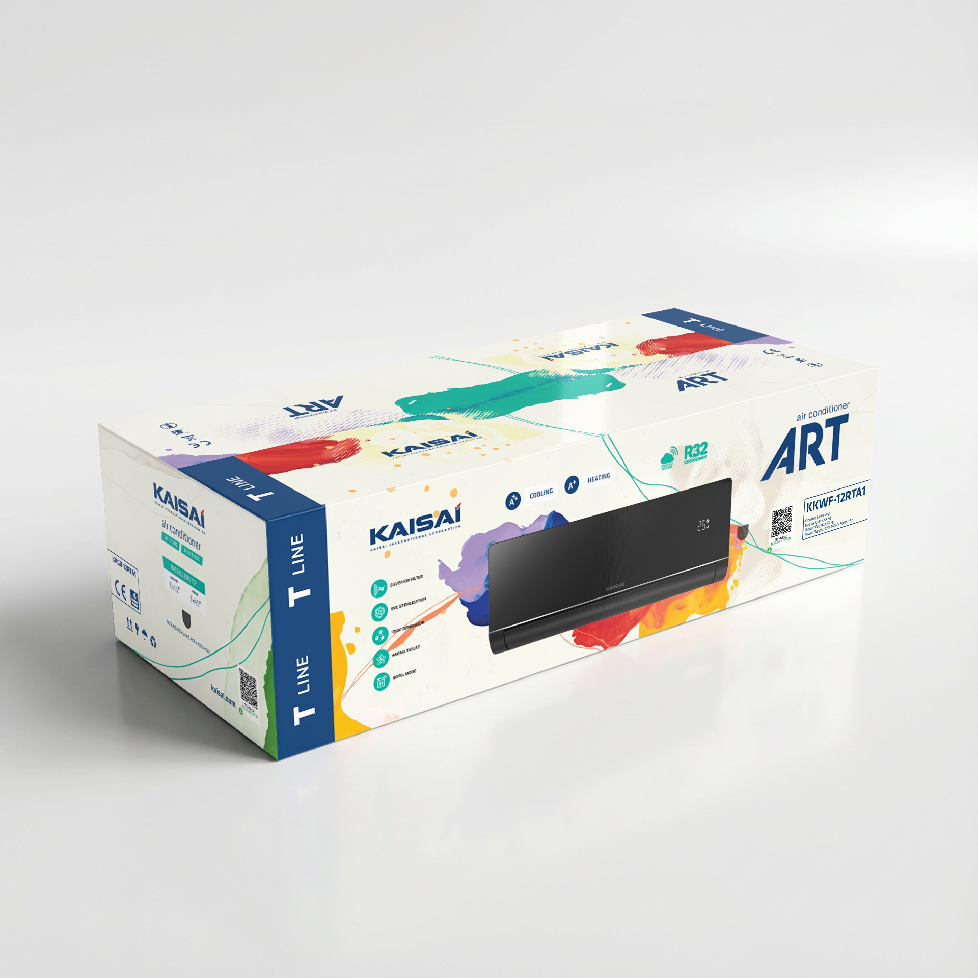 Aer conditionat KAISAI -ART, KKWF-18RTA1- KKOH-18RTA1, 9000BTU, negru, R32, A+++/A++, modul Wi-Fi inclus, 230V - imagine 3